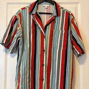 TOPSHOP Striped Button-Down
